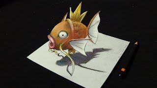 Artistic Draw 3D - Awesome Drawing Magikarp Fish