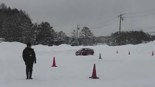 250209 飯綱スノーモーターパーク NEXUS 雪上走行会 1229 MR2赤