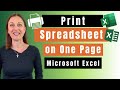 How to print Excel spreadsheet on one page