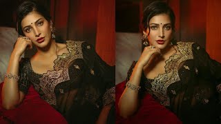 Shruti Haasan Hot Saree Attires Apperance Video Part 2 | Actress Shruti Haasan Traditional Looks