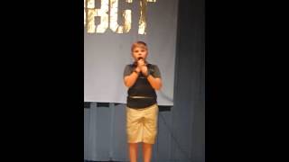 Caden in the Dixie Bee talent show 2016