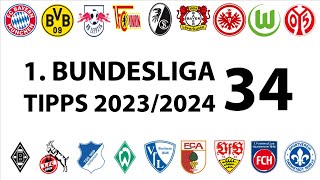 Bundesligatipps 1.Liga - 34.Spieltag - Saison 2023/2024