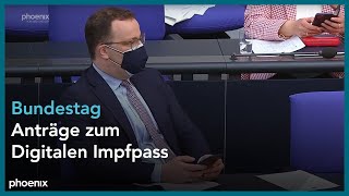 Digitaler Impfpass im Bundestag am 22.04.21