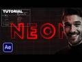 The Secret to Neon Text Animation in After Effects | Glowing Text Effect (No Plugins)