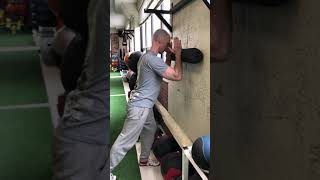 TonyGentilcore.com - Forearm Wall Slides  - off Foam Roller