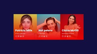 Our Team Section - Image Overlay Hover Effect Using HTML & CSS