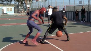 Spider-Man 1v1 vs Crap Talking OG in the HOOD.. Heated Matchup [Unseen Raw Footage]