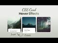 CSS Card Hover Effects | HTML & CSS
