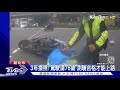 8旬騎士煞車不及自摔 2員警目擊秒救援｜tvbs新聞