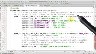 Create Sunshine Location DB Solution - Developing Android Apps