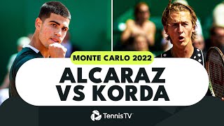 Entertaining Carlos Alcaraz vs Sebastian Korda Highlights | Monte Carlo 2022