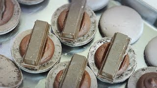 !!🍫쵸코쵸코🍫!!!다크킷캣마카롱/제일베이킹/how to make 🍫dark choco🍫 kitkat macaron/Jeil baking