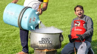 When Liquid Nitrogen Meets Hot Water