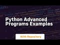 python advanced programs examples