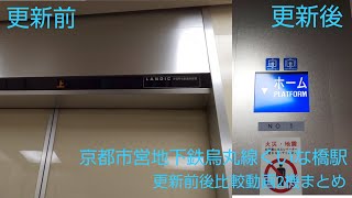 【更新前後動画】京都市営地下鉄烏丸線くいな橋駅のエレベーター