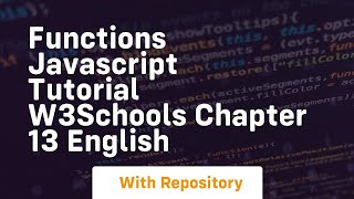 Functions javascript tutorial w3schools chapter 13 english