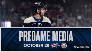 HC Pascal Vincent is impressed by Adam Fantilli's MATURITY \u0026 CONFIDENCE | Pregame Media (10/28/23)