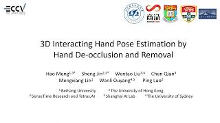 [ECCV 2022] 3D Interacting Hand Pose Estimation by Hand De-occlusion and Removal