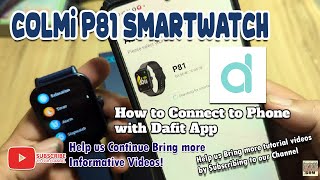 P81 Smartwatch  - How to Connect to Phone with Dafit App on Android