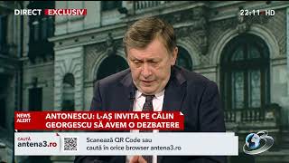 Crin Antonescu îl invită pe Călin Georgescu la o dezbatere publică