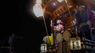 川越祭り２０１４　１９日　夜の曳っかわせ　仲町交差点　山車が帰っていく　2014.10.19 Kawagoe Festival