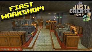 I Built a Starter Workshop in Minecraft Create Mod! - Just Create SMP S2