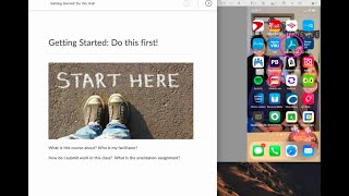 Getting Started: Orientation Assignment - How to submit work