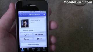 Skype for iPhone with video chat