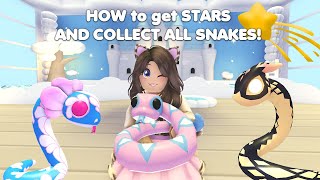 HOW to get STARS and collect ALL THE NEW SNAKES in Adopt me!