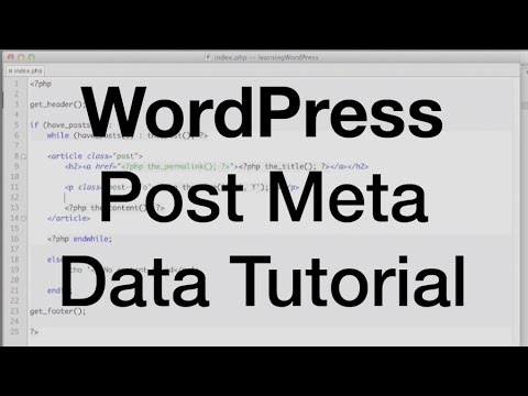 WordPress Post Meta Data Tutorial WordPress Post Meta Data Tutorial