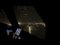 KLM 787-9 DREAMLINER MEXICO CITY NIGHT LANDING COCKPIT VIEW (NO ATC)