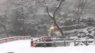 雪の箕面大滝