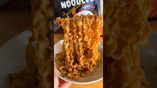 Trying Trader Joe’s NEW Spicy Squiggly Knife Cut Noodles 🍜💥 #traderjoes #traderjoesfinds #ramen