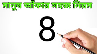 How To Draw A Man From ৪ Number l মানুষ আঁকা l ছবি আঁকা l ছবি আঁকার সহজ নিয়ম l Tipsclub