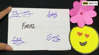 Faraz Name Signature - Handwritten Signature Style for Faraz Name