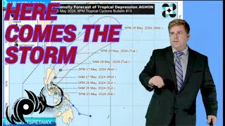 Tropical Aghon nears Manila Philippines and possible typhoon impacts near Okinawa Japan, westpacwx