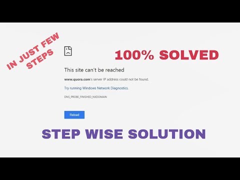 The site can’t be Reached, Server IP address could not be found SOLVED