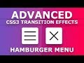 Advanced CSS3 Hamburger Menu Icon Transition Effects - Toggle Menu Icon Using Html CSS And jQuery