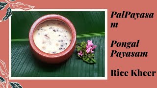 Paal Payasam  | Pongal Payasam | Rice Kheer | Warm Rice Milk Pudding