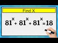 Nice Exponent Math Simplification | Find the Value of X