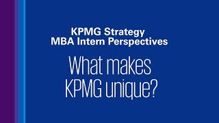 What makes KPMG unique?