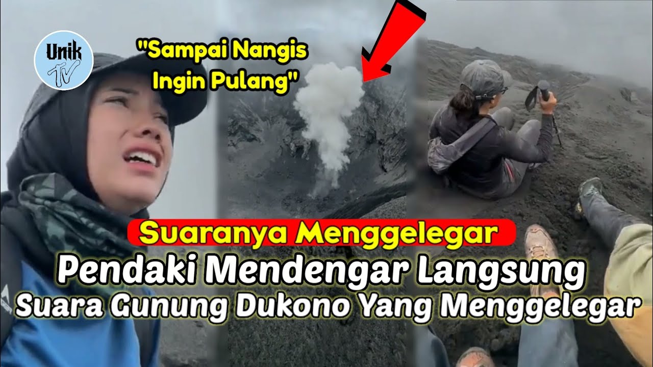 PENDAKI SAKSIKAN GUNUNG DUKONO ERUPSI SAMPAI KETAKUTAN - YouTube