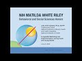 13th NIH Matilda White Riley Behavioral and Social Sciences Honors: 2020