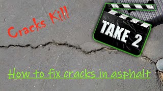 How to fix cracks in asphalt driveway take two - Cracks Kill followup