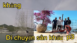 Dùng 2 chiếc cao tốc di chuyển sân khấu khủng trên biển