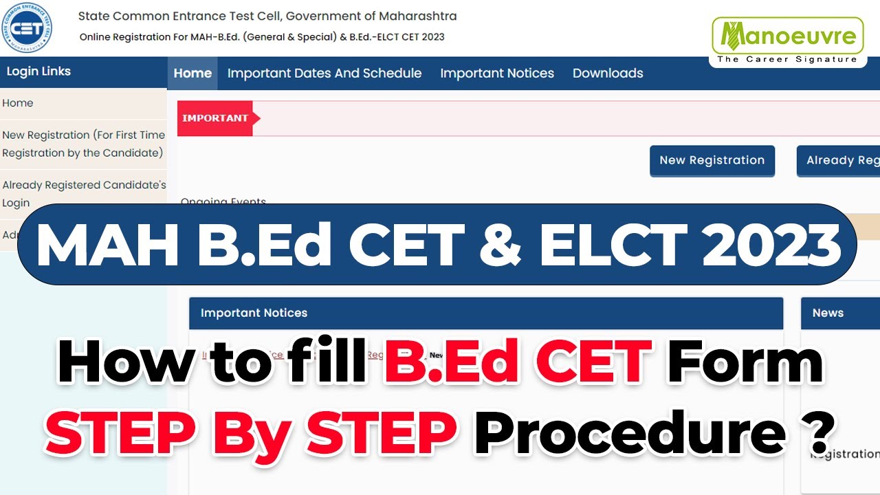 MAH B.EDCET & ELCT 2023 - How To Fill B.EDCET 2023 Form ? | Step By ...