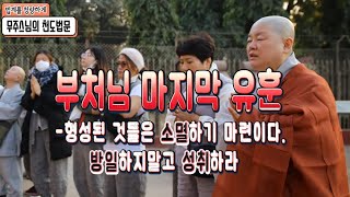 [천도법문]부처님 마지막 유훈 '형성된 것들은 소멸하기 마련이다-방일하지 말고 성취하라'