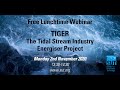 Tidal Stream Energy, the TIGER project - SUT Webinar 2nd Nov 2020