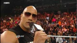 The Rock Returns to Monday Night Raw HD 2/14/11 - Part 1