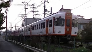 一畑電車2104Fしまねっこ号+2103F楯縫 特急スーパーライナー @イングリッシュガーデン－松江温泉